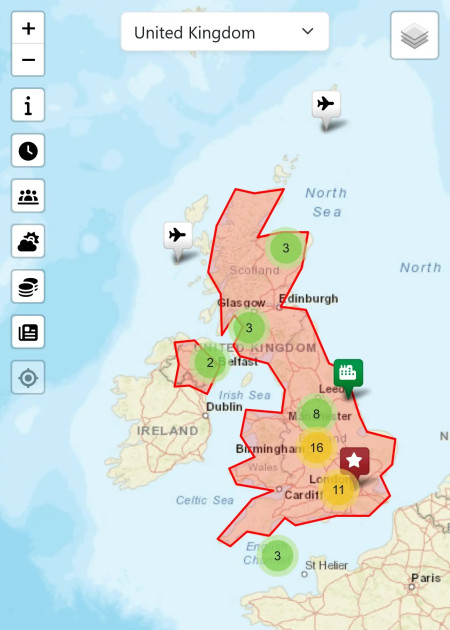 Gazetteer project screenshot